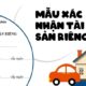 Cách viết mẫu xác nhận tài sản riêng 