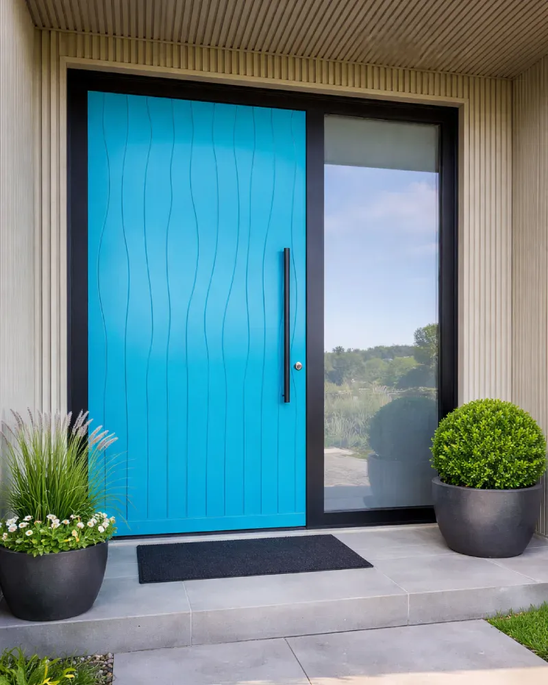 blue front door