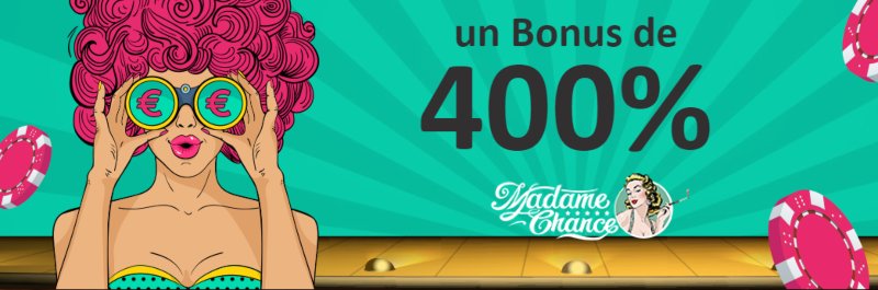 Madame Cahnce Casino Un bonus de bienvenue