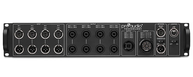Patchbay - Anschlussfeld 2 HE für 4 Kanal Verstärker