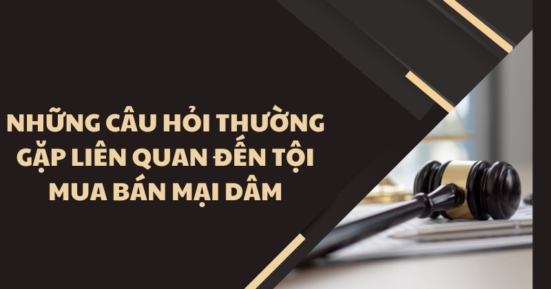 Những câu hỏi thường gặp liên quan đến tội mua bán mại dâm.