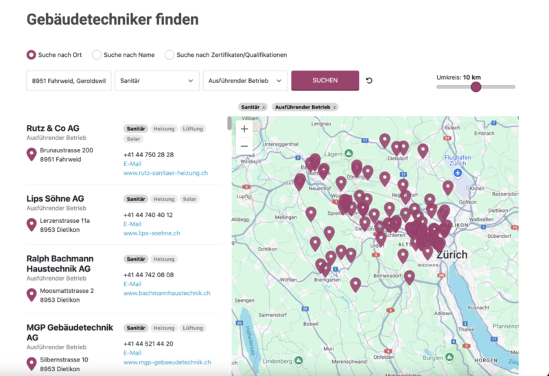 gebäudetechniker finden zürich