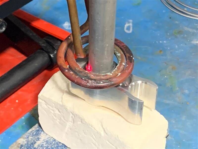 brazing aluminum pipes to a fitting set brazing aluminum pipe to a fitting
