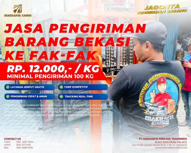 jasa pengiriman barang bekasi fak fak terpercaya 2026