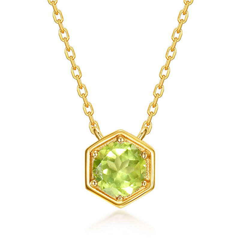 Peridot Happiness Necklace Emotional Balance Silver Jewelry Tech