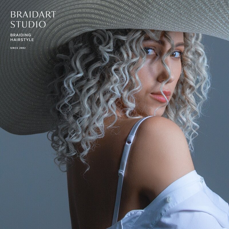 Афро кудри седые