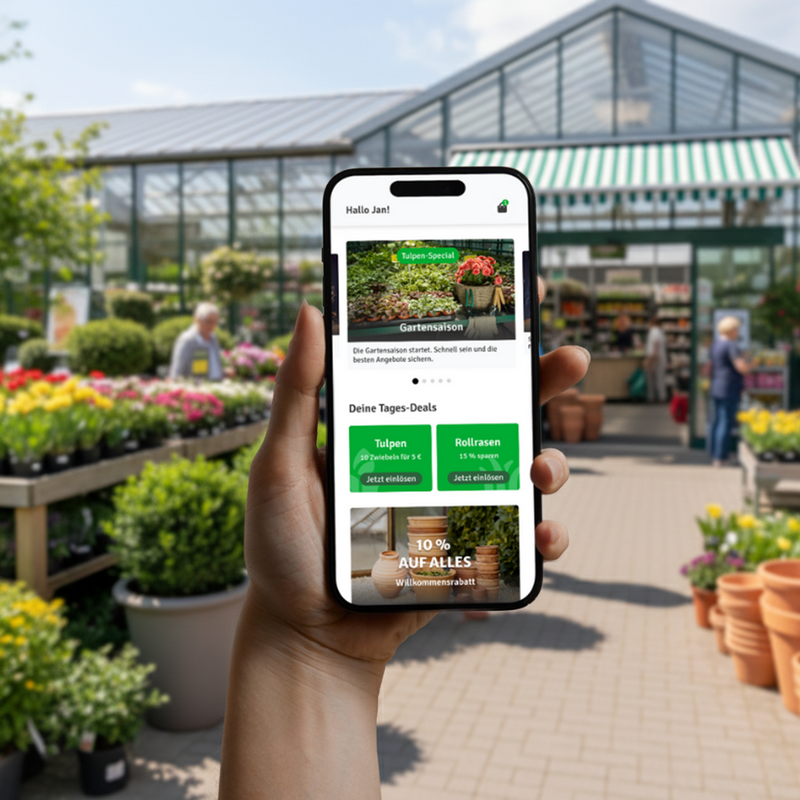 copago App im Gartencenter