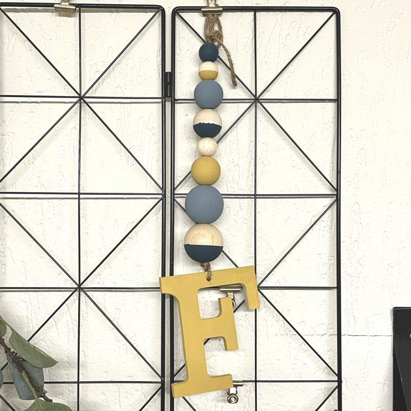 Kinderkamer letterhanger Waterval Honing goud Indigo