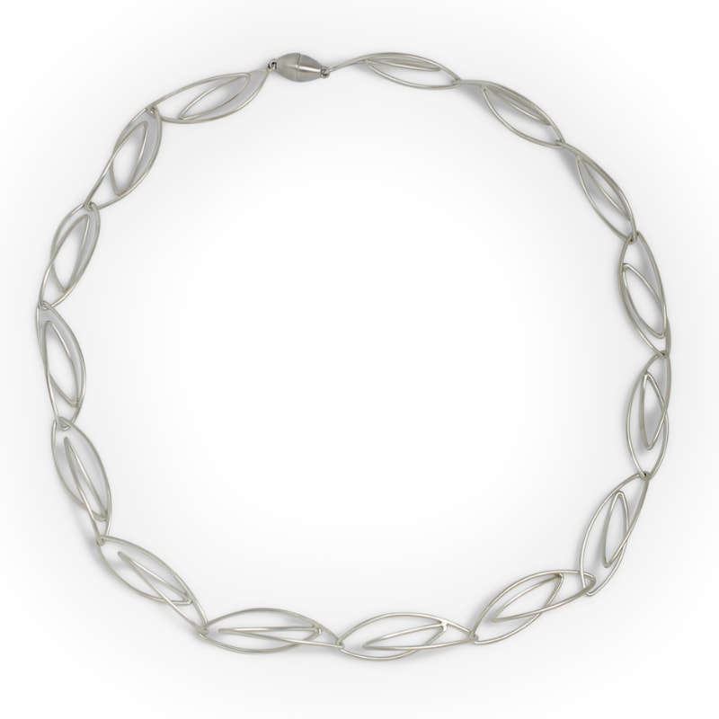 Zilveren schakelcollier
