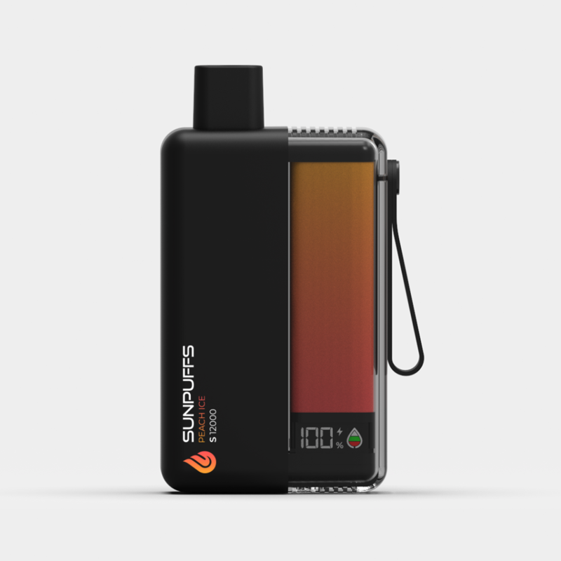 S 12000 Peach Ice disposable vape by SunPuffs