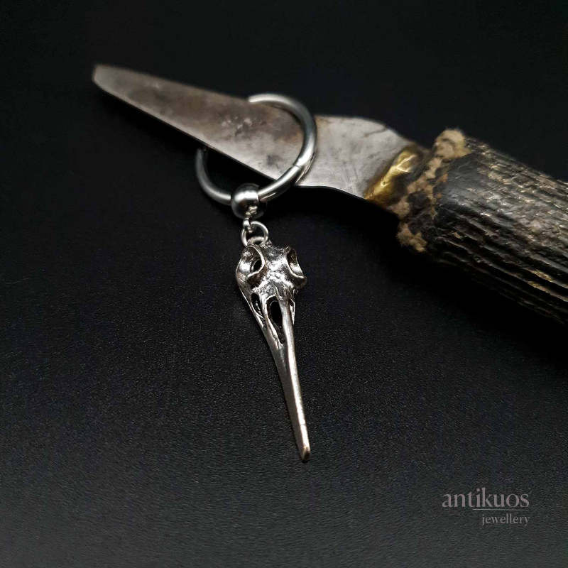 BIRD SKULL earring, alternative style