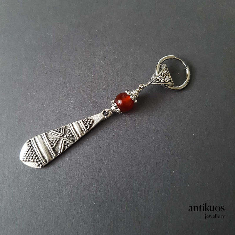 Tuiren tribal Carnelian earring - Image 2