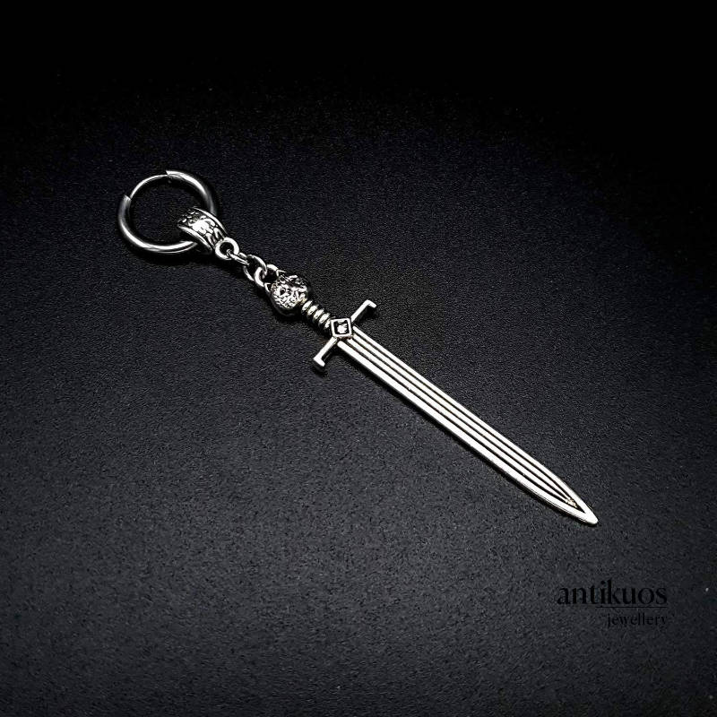 Bastet sword earring