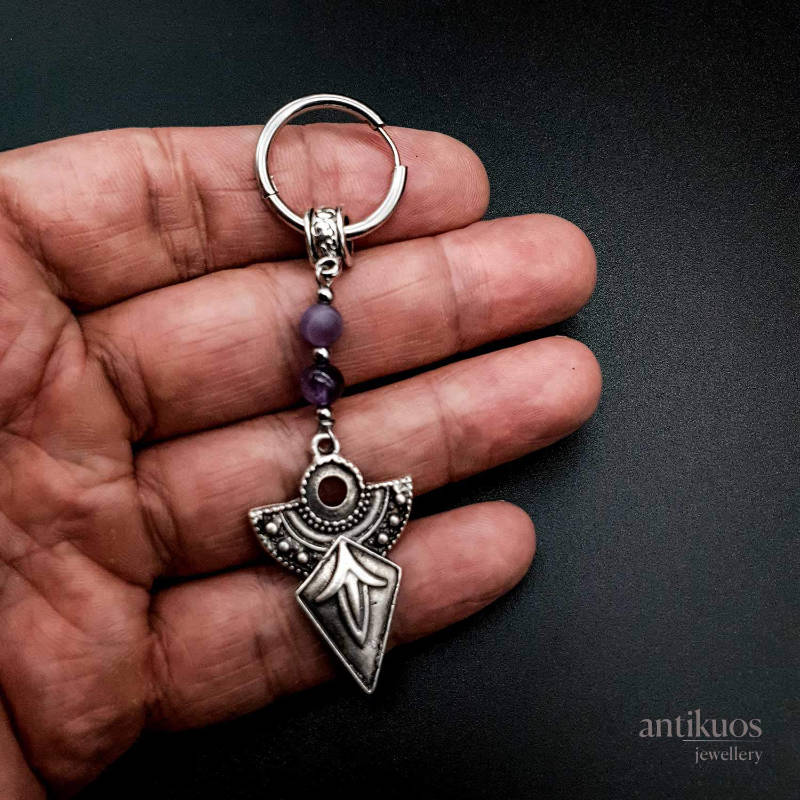 Aztec, amethyst earring - Image 3