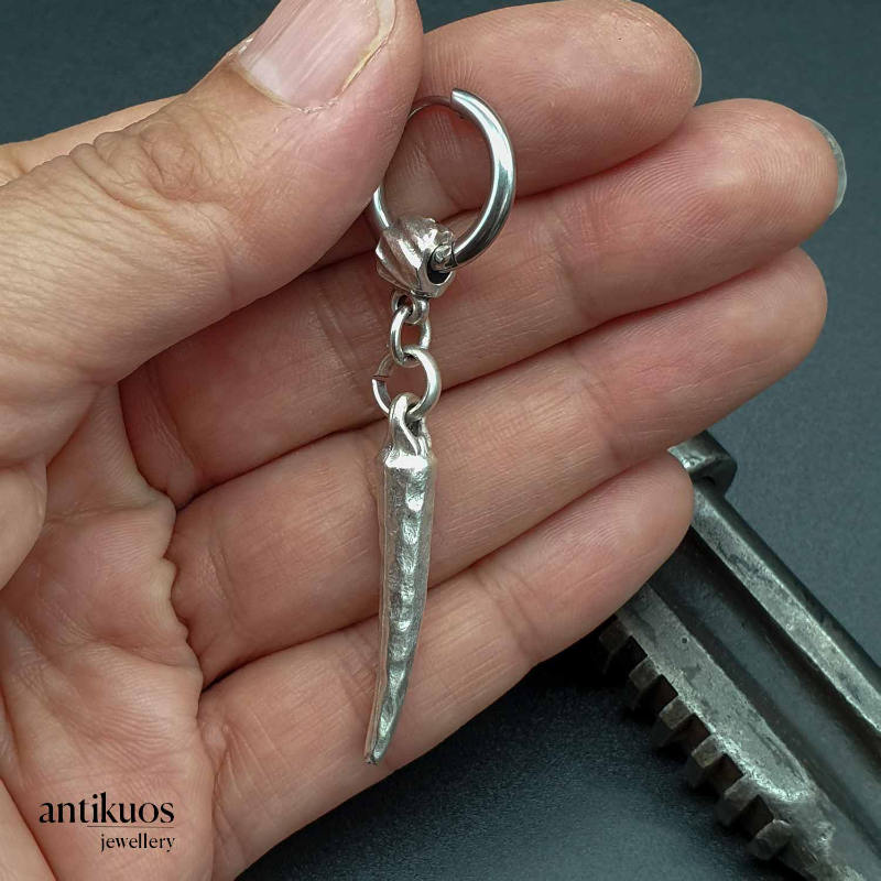 Silver Horn earring - Image 3