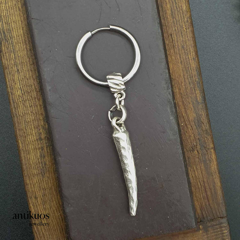 Silver Horn earring