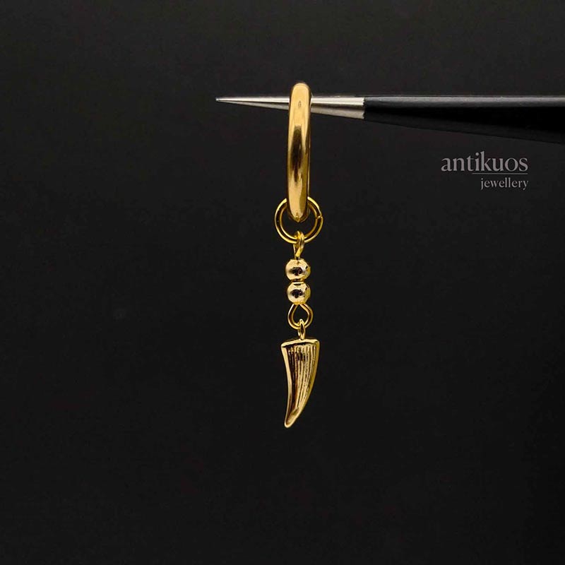 Gold Horn earring