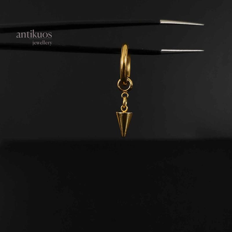 Small gold spike earring - Image 2