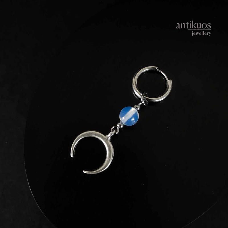 Opalite Moon earring in silver