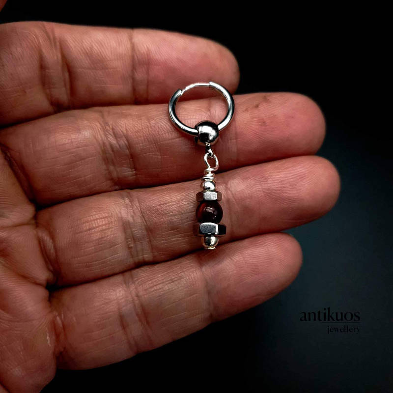 Going nuts, gemstone earring - Image 2