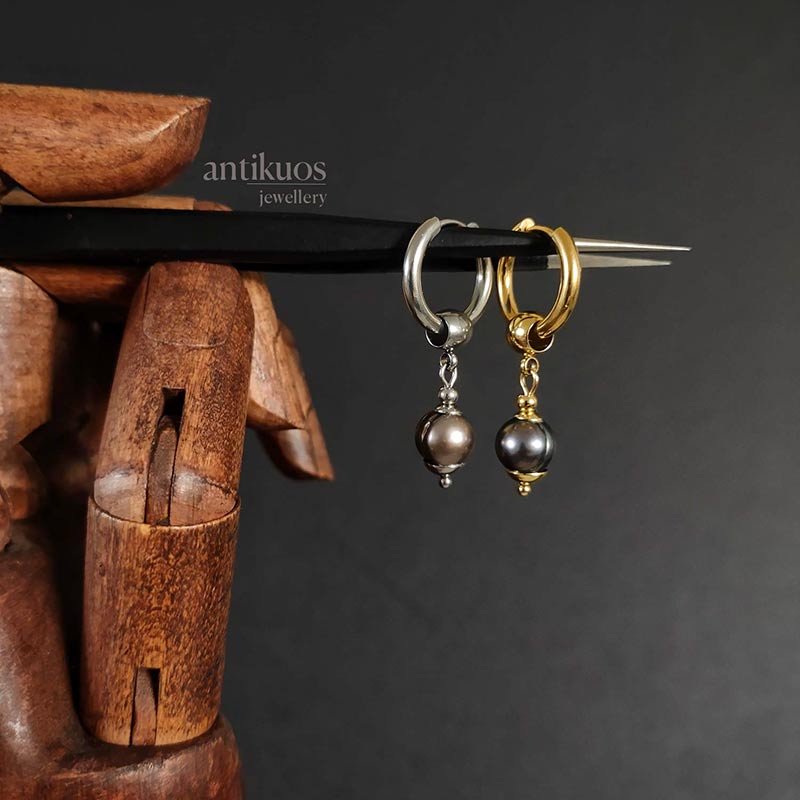 Bronze Baroque Pearl earring - Image 2