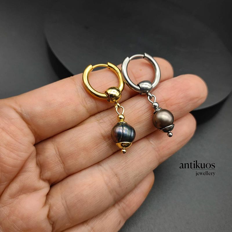 Bronze Baroque Pearl earring - Image 3