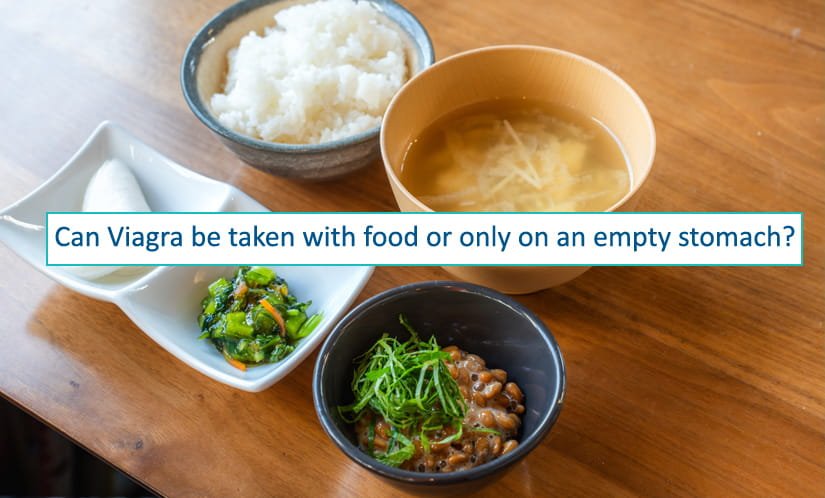 Can Viagra be taken with food or only on an empty stomach