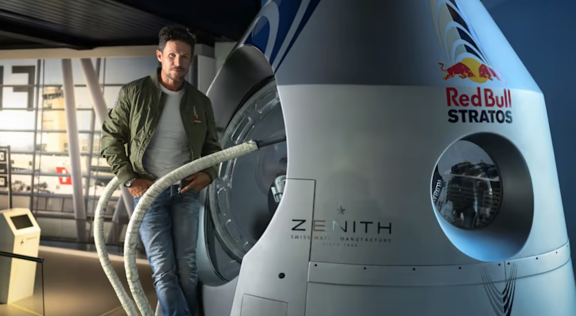 Image of Felix Baumgartner from Red Bull's Stratos campaign
