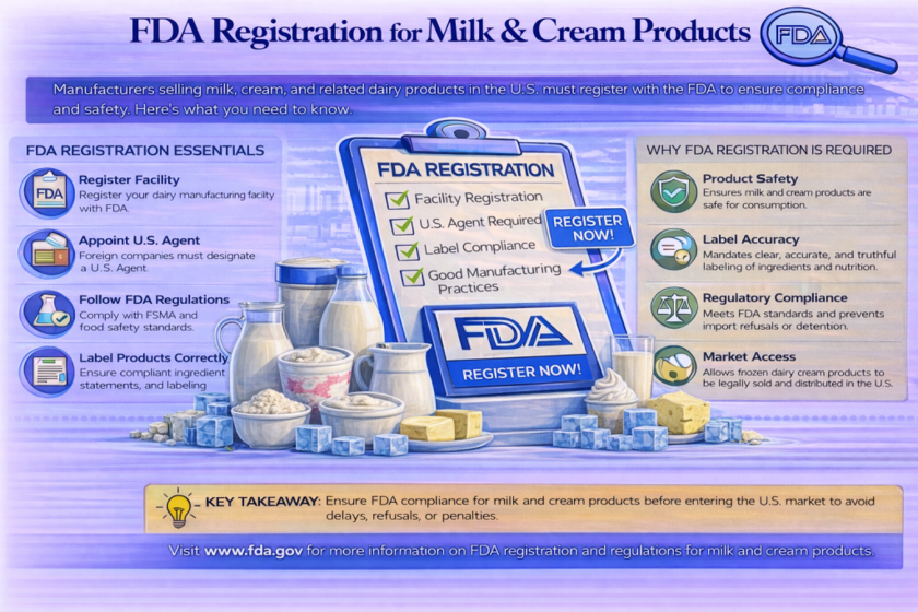 FDA registration for dairy products