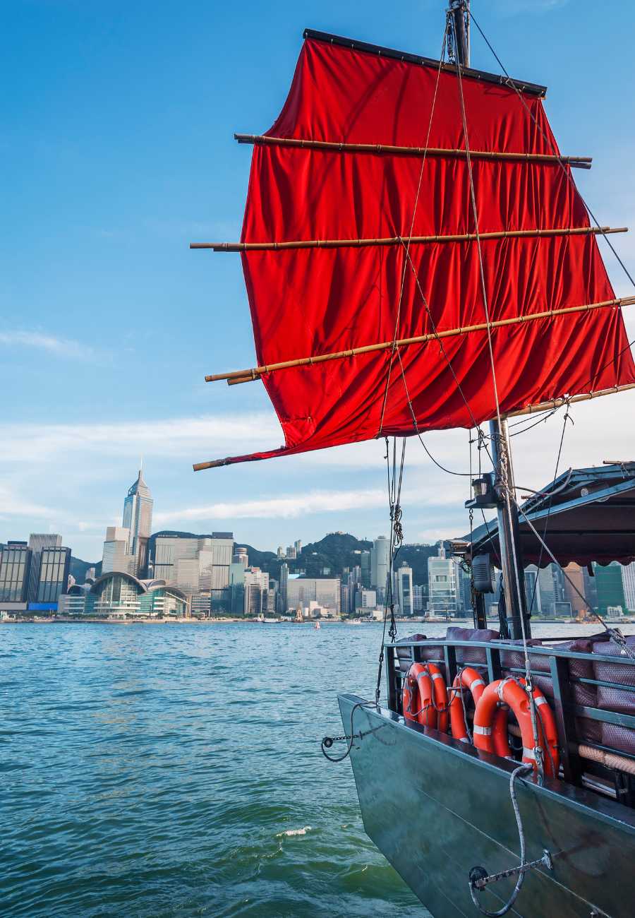 Hong Kong junk boats