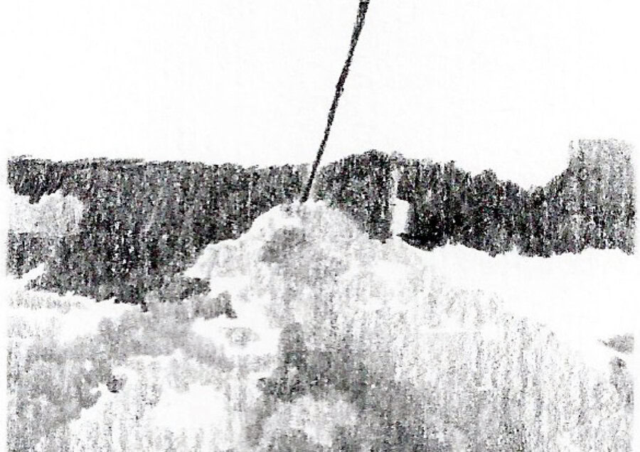 Claire Ebendinger, A Wanderer’s Daydreaming, Graphite on paper, 27 x 21 cm