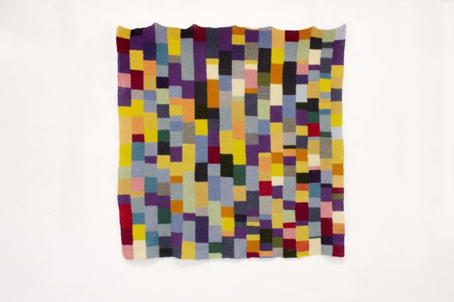 crocheted meditation blanket