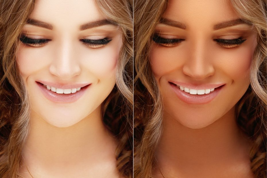 A fotón az UV-mentes barnítás eredménye látható előtte utána fotón