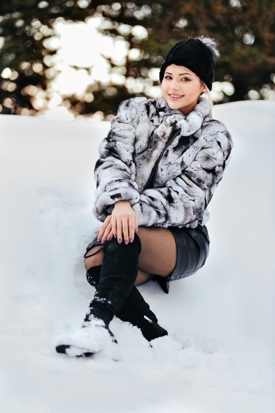 Γούνινo παλτό France Orylag natural