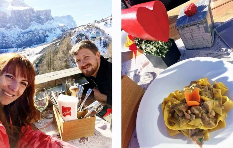 lunch on the slopes