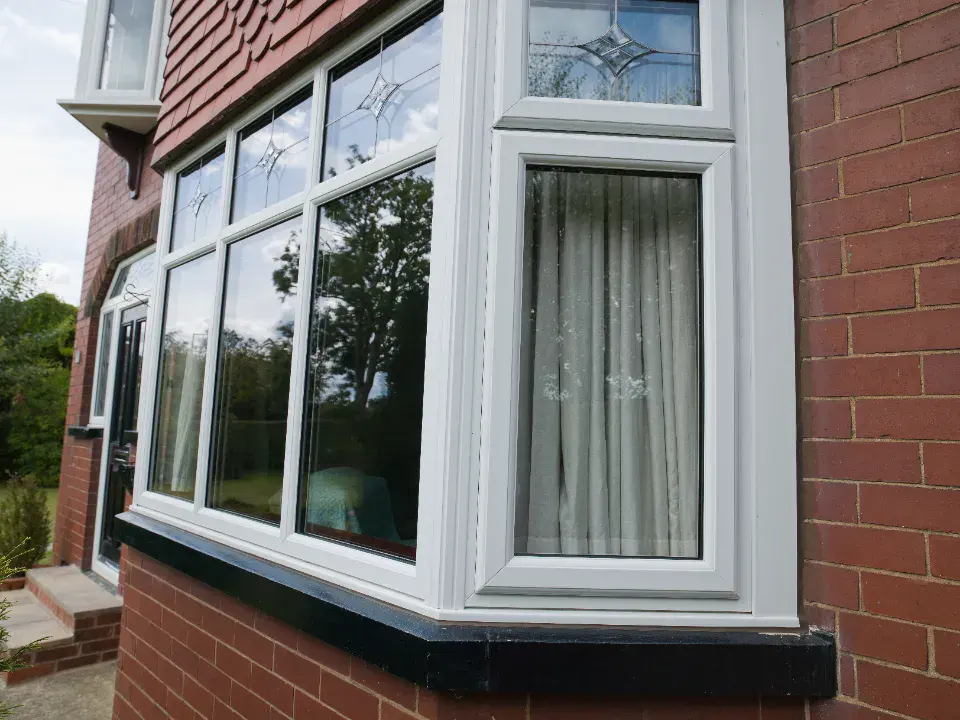 white bay window