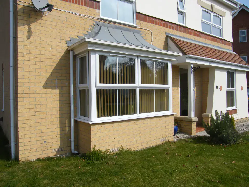 white bay window