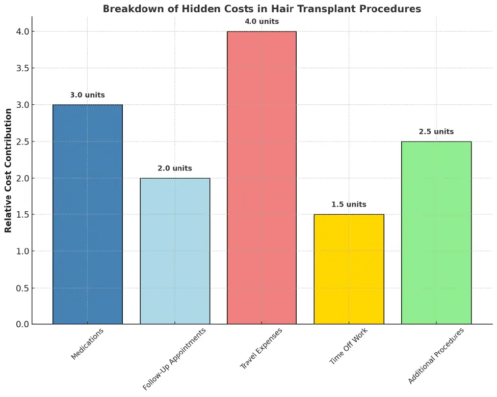 breakdown of hidden cost in hair transplant procedures