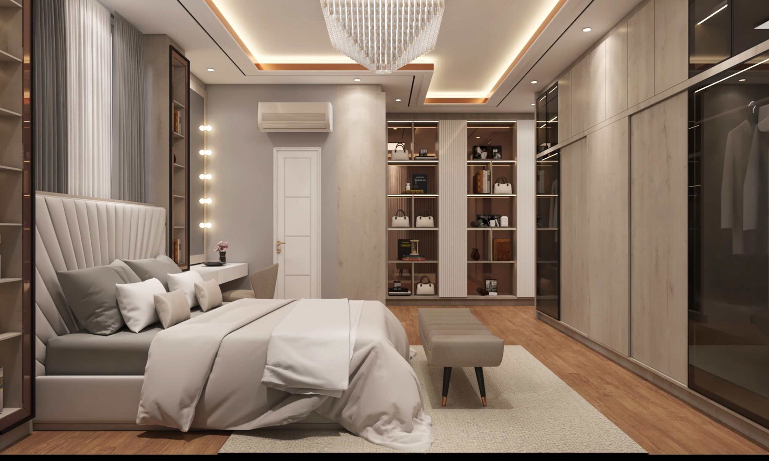 Custom bedroom fit-out.