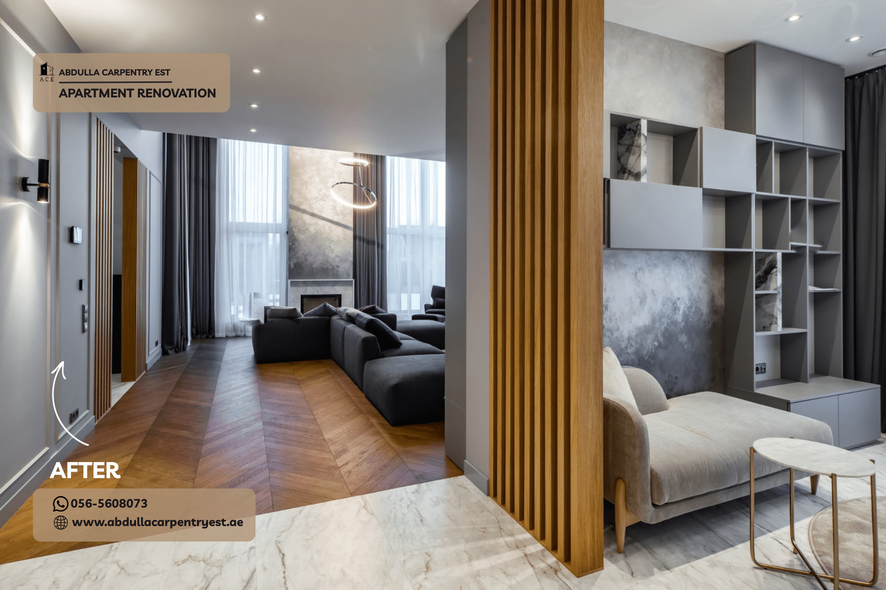 condition of apartment after renovation in JLT