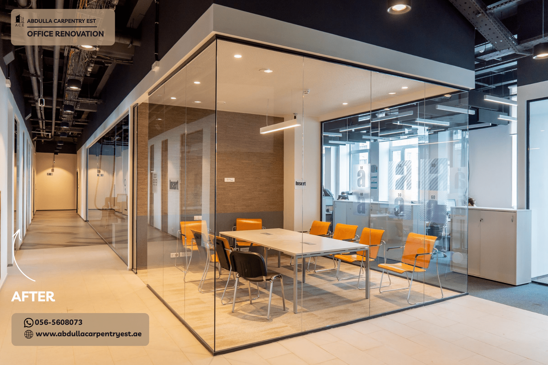 after image of office fit-out and renovation done in buisness bay