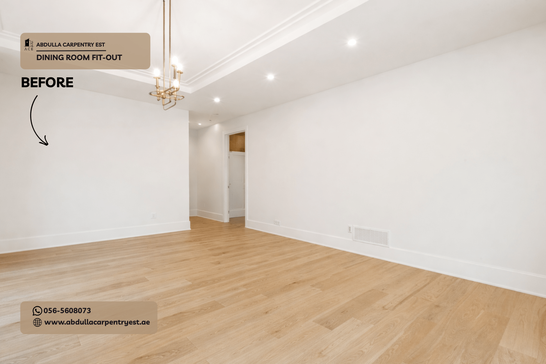 dining room fitout before