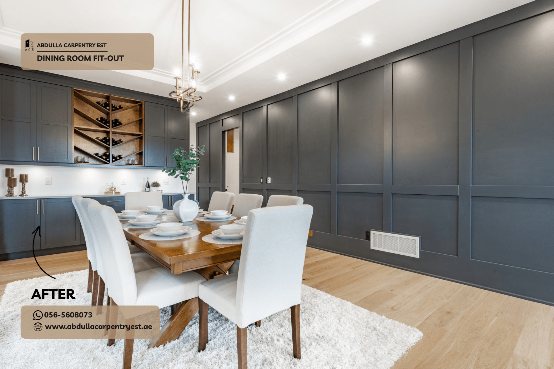 dining room fitout after