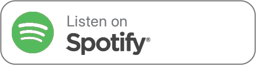 Spotify logo with the text 'Listen on Spotify' inside a rounded rectangle on a white background.