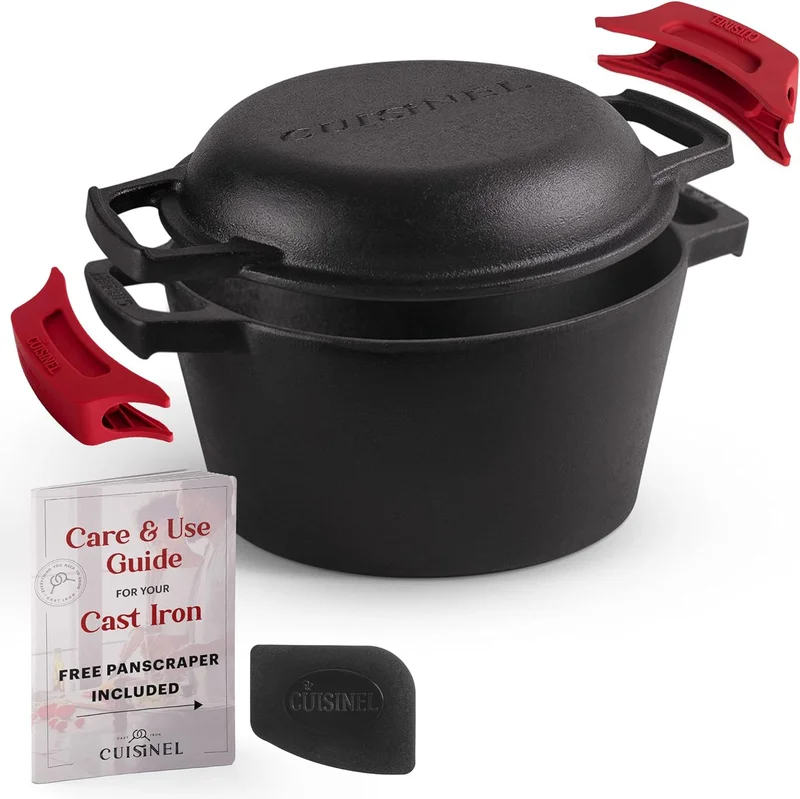 Cuisinel Forno holandês de ferro fundido – Panela profunda de 3 litros