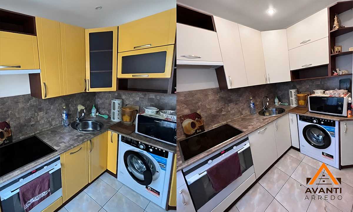 Rifacimento ante cucina a Tolentino – foto prima/dopo