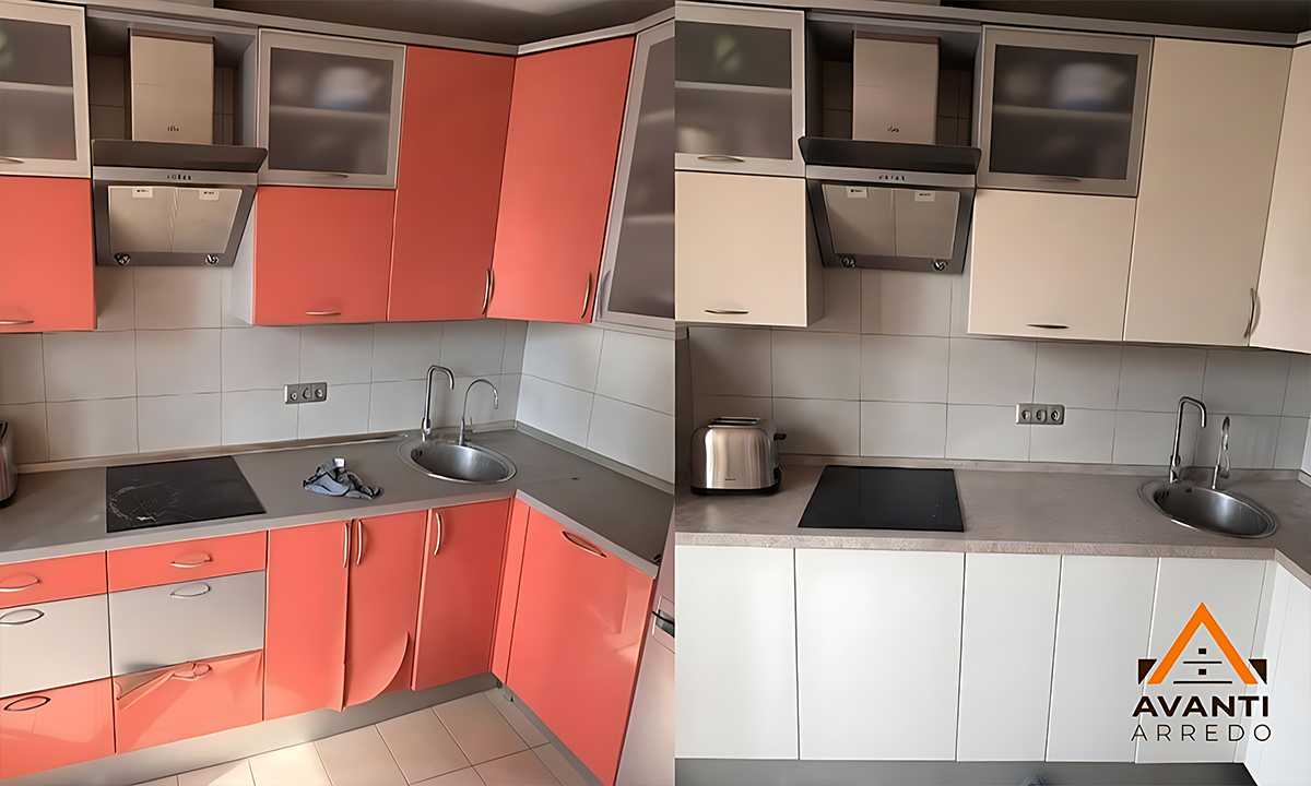 Nuovo piano cucina a Recanati: confronto prima/dopo