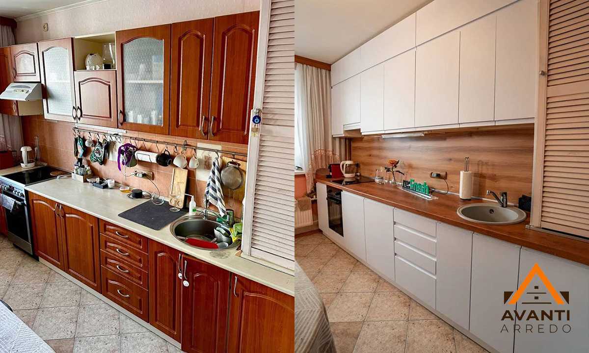 Top cucina rinnovato a Tolentino – foto prima/dopo