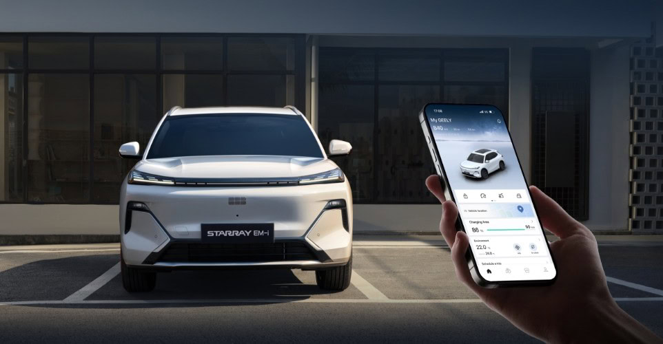 Aplikacja GEELY obsługująca model STARRAY EM-i