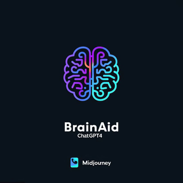 Логотип телеграмм бота - BrainAidBot — Мощный ИИ-помощник - боты инструменты